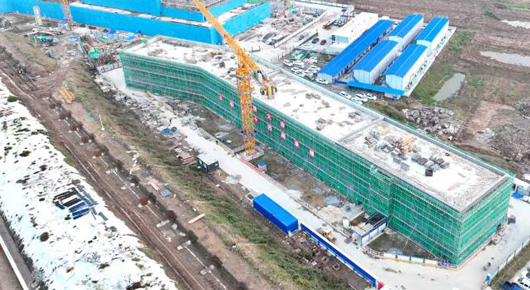 津潍高铁寿光东站站房基础工程完工