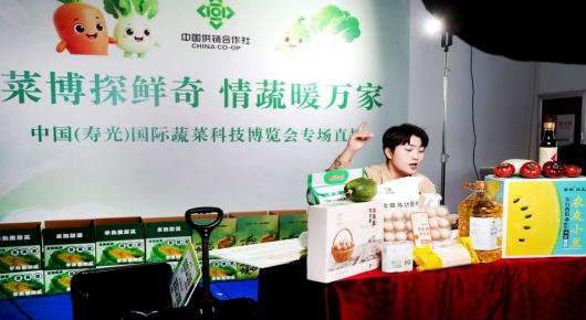 直播间“搬”到菜博会